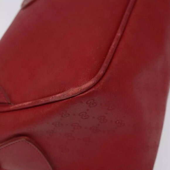 GUCCI Micro GG Supreme Shoulder Bag PVC Gold Red Auth BD174 - Picture 5 of 16